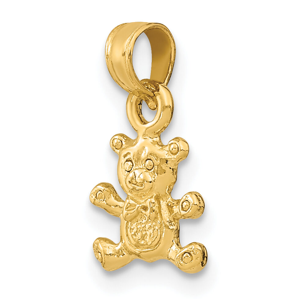 14K 3-D Mini Teddy Bear Charm-K6486