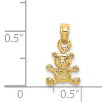 14K 3-D Mini Teddy Bear Charm-K6486