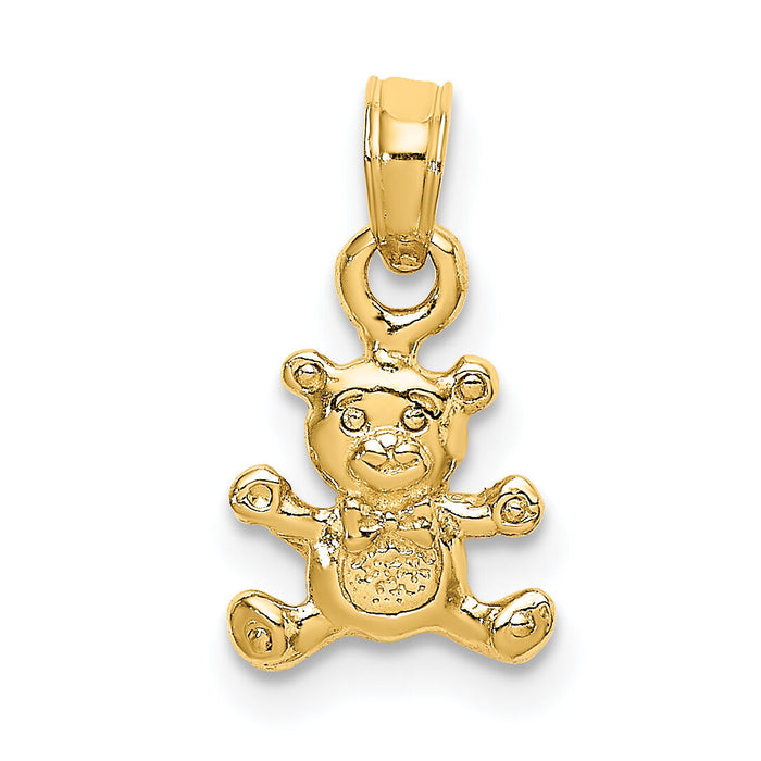14K 3-D Mini Teddy Bear Charm-K6486