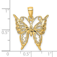 14K Cut-Out Butterfly Charm-K6492