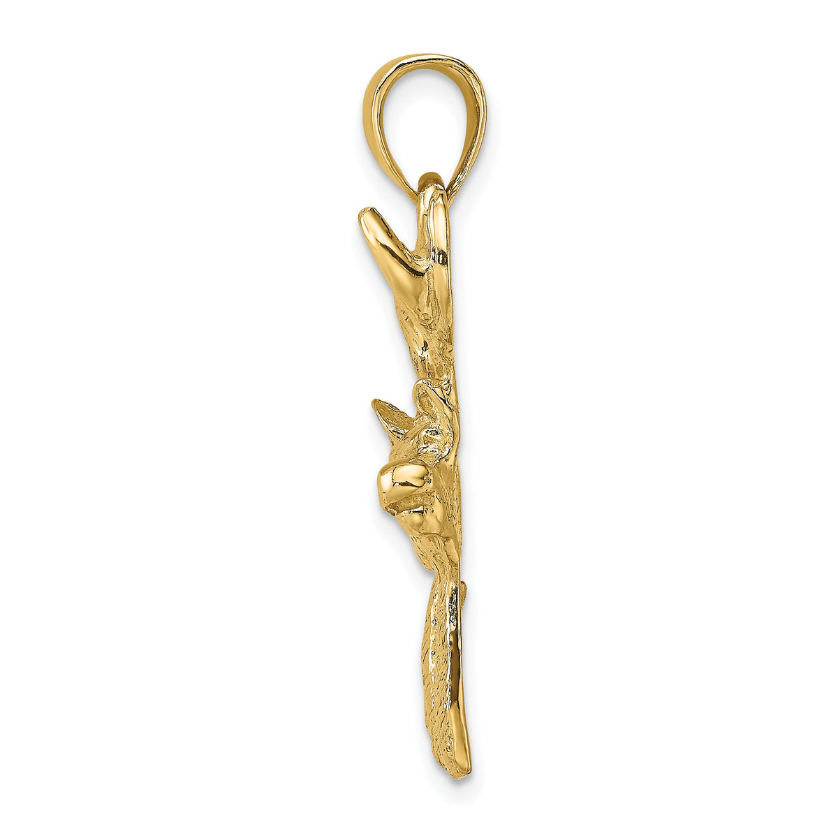 14K 2-D Deer Head Profile Charm-K6494