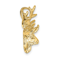 14K 2-D Deer Head 8 Point Buck Charm-K6495