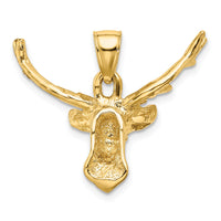 14K 2-D Deer Head 8 Point Buck Charm-K6495