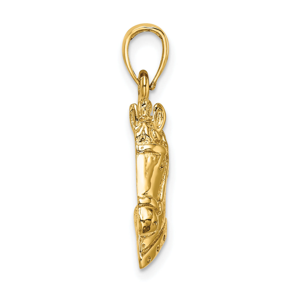 14K Textured Horse Head Charm-K6496