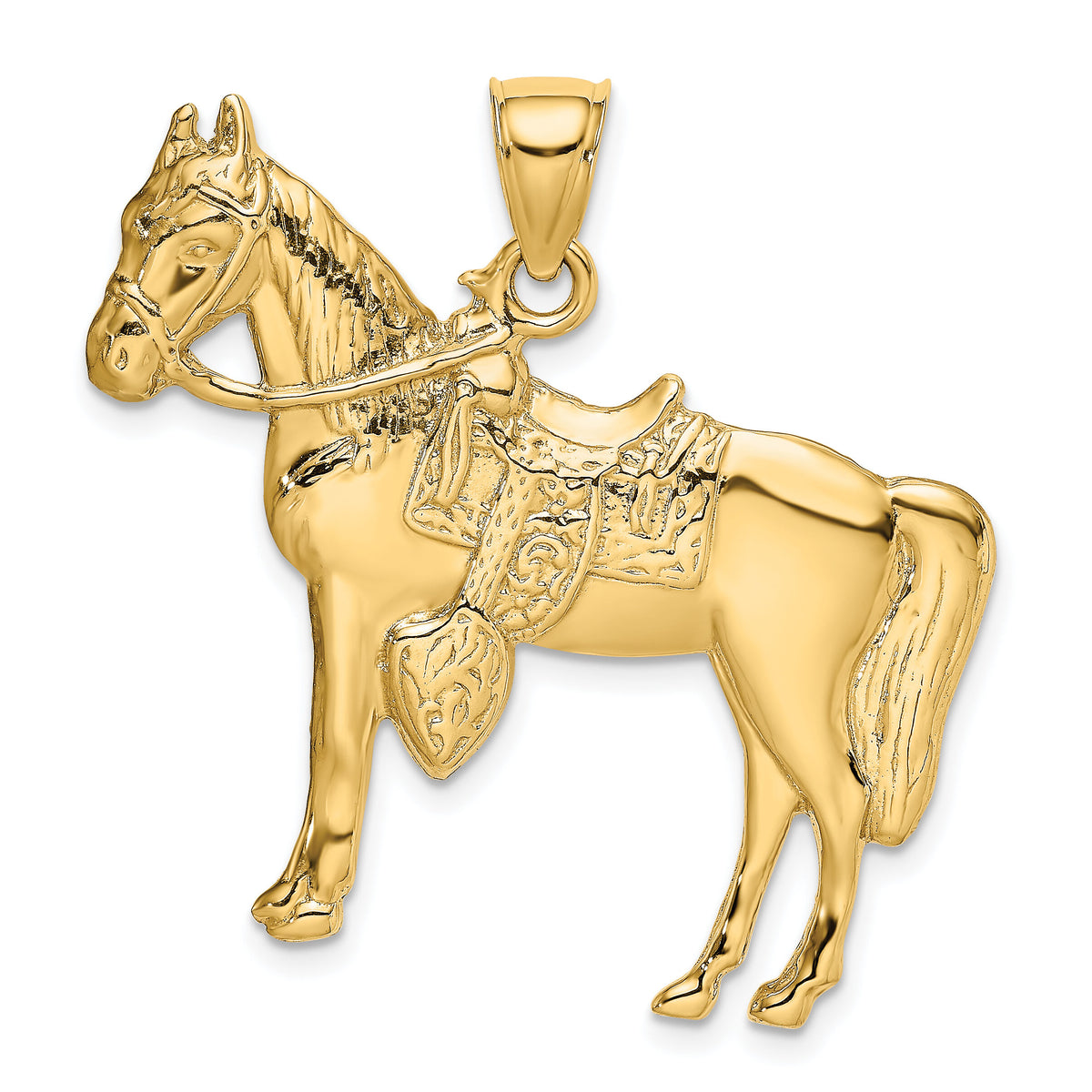 14K Horse w/ Saddle Charm-K6502