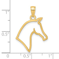 14K Cut-Out Horse Head Profile Charm-K6503