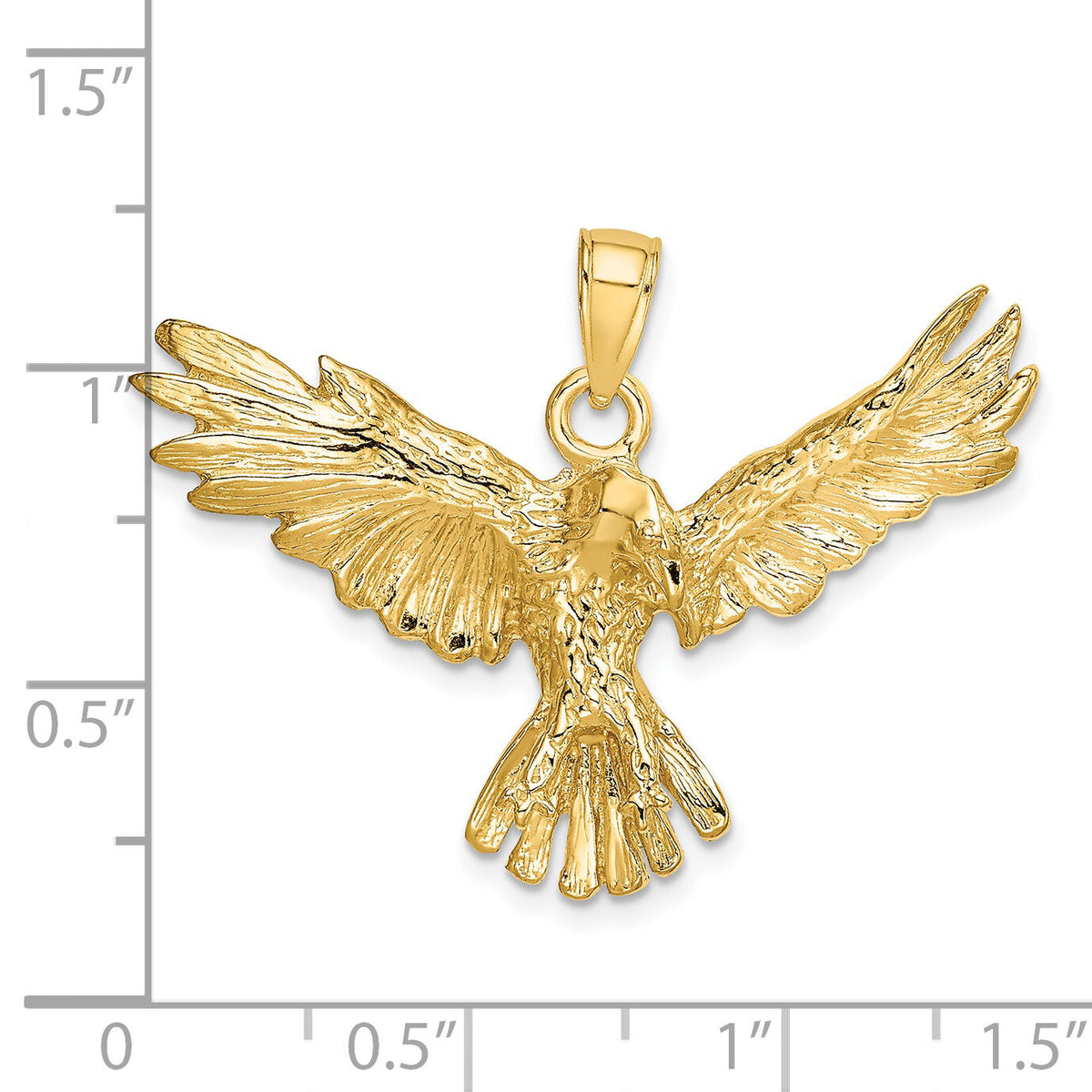 14K Eagle Flying Charm-K6504