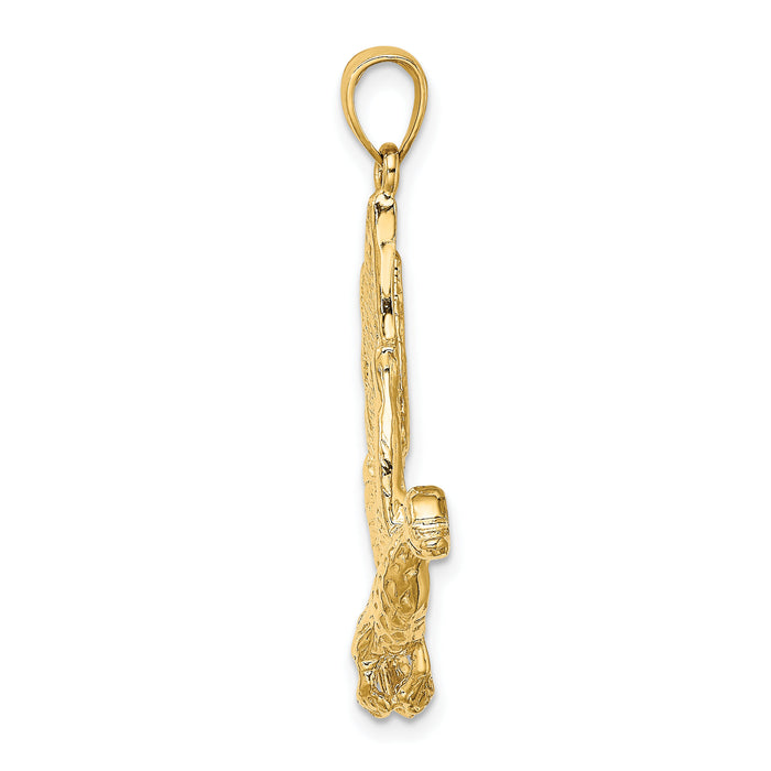 14K Flying Mallard Duck Charm-K6505