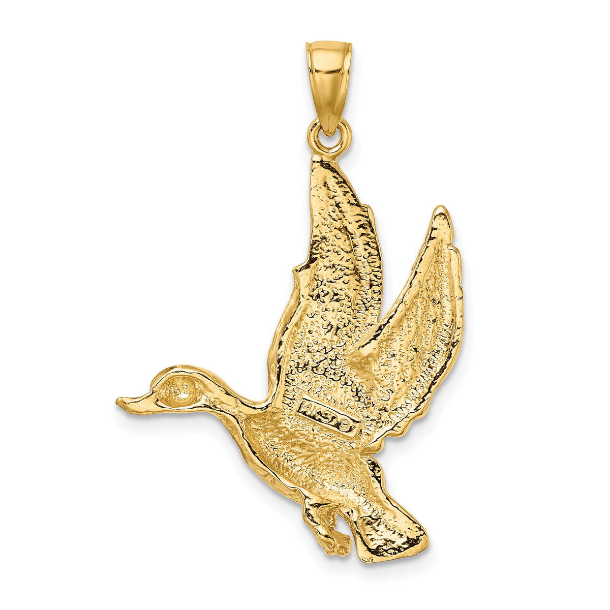 14K Flying Mallard Duck Charm-K6505