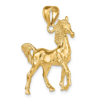 14K 3-D Polished Horse Charm-K6507
