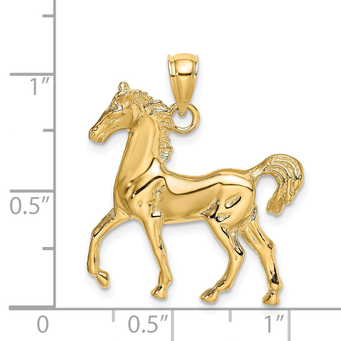 14K Polished Horse Charm-K6508