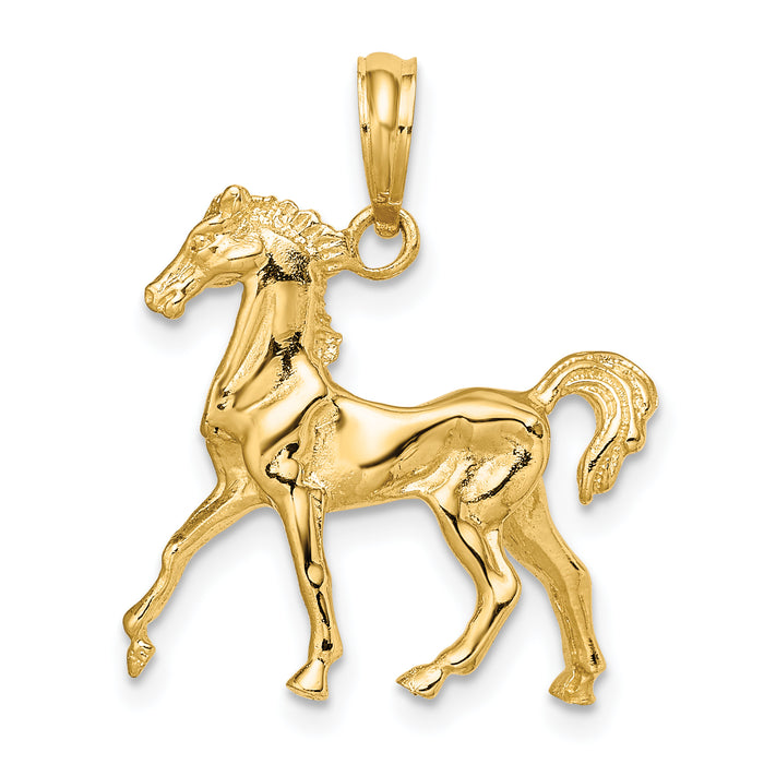 14K 3-D Horse Charm-K6512