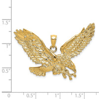 14K Eagle w/Beak Touching Claws Charm-K6514
