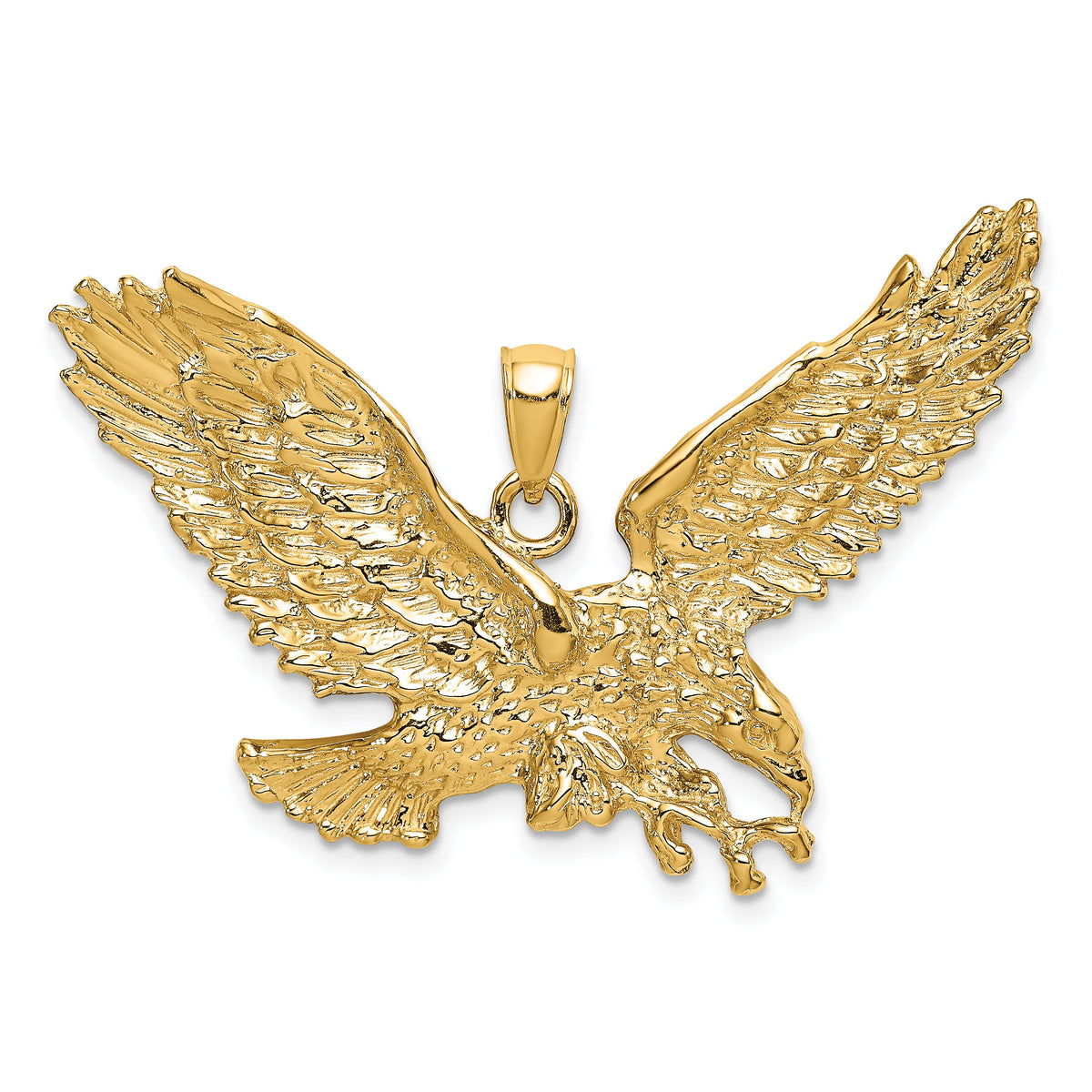 14K Eagle w/Beak Touching Claws Charm-K6514