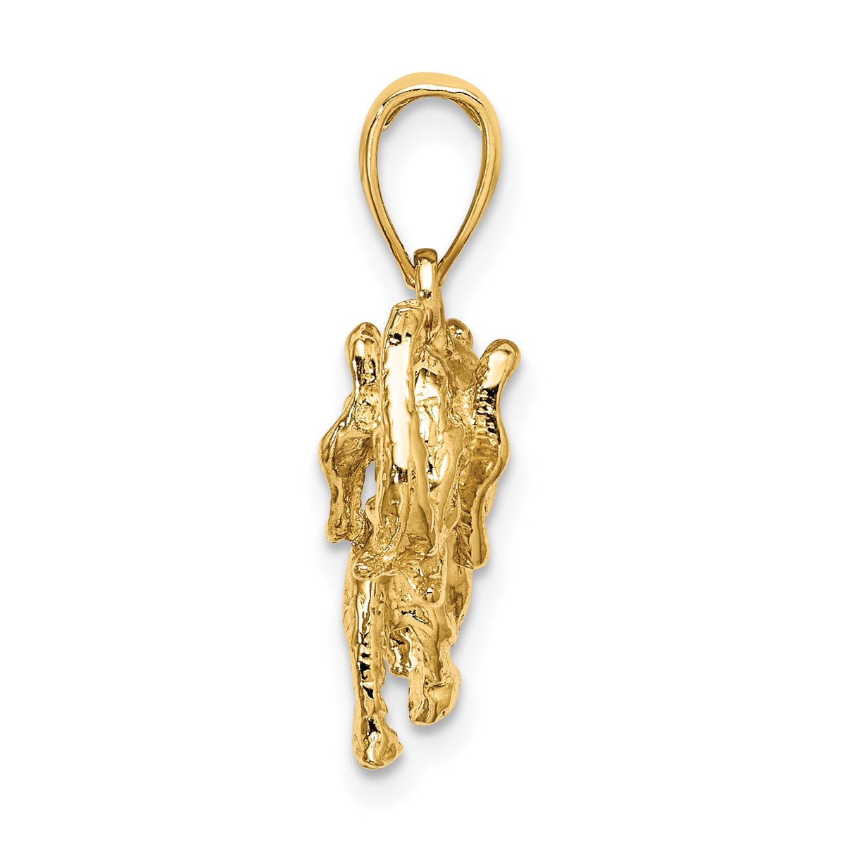 14K 3-D Elephant Profile w/ Tusk Charm-K6519