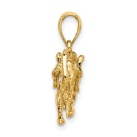 14K 3-D Elephant Profile w/ Tusk Charm-K6519