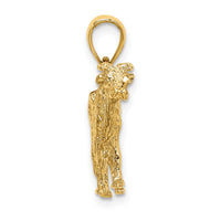 14K 3-D Cow Charm-K6520