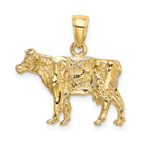 14K 3-D Cow Charm-K6520