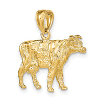 14K 3-D Cow Charm-K6520
