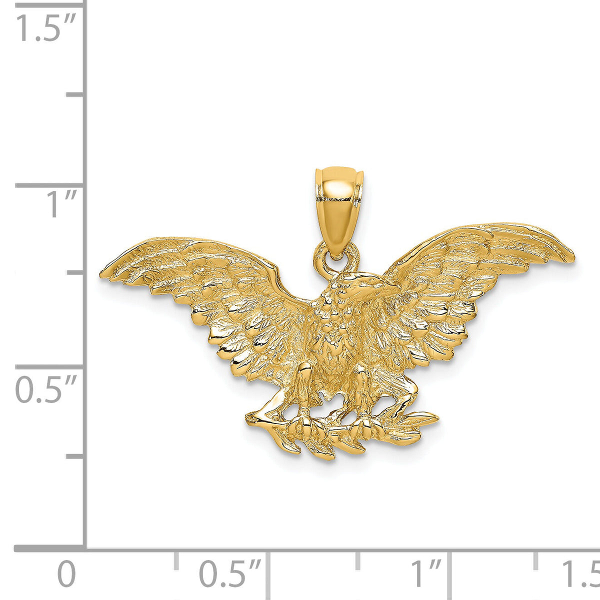 14K Eagle w/ Wings Spread Charm-K6525