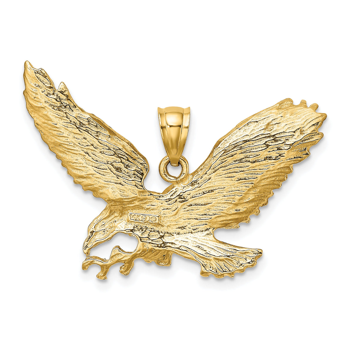 14K Eagle w/Beak Touching Claws Charm-K6526