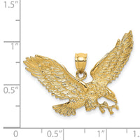 14K Eagle w/Beak Touching Claws Charm-K6526