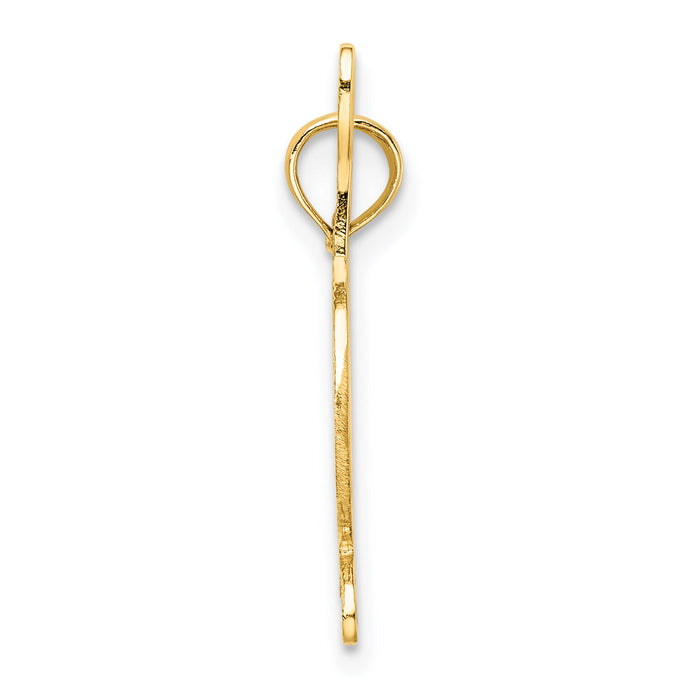 14K Textured Horse Head and Shoe Charm-K6527