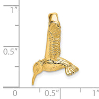 14K 3-D Hummingbird Charm-K6528