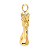 14K 3-D Polished Horse Head Charm-K6530