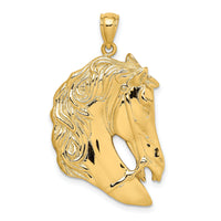 14K Horse Head w/Long Mane Charm-K6531