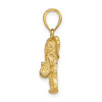14K 2-D Elephant w/ Raised Trunk Charm-K6533