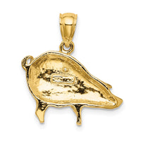 14K Polished Pig Charm-K6535