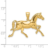 14K Polished Horse Charm-K6538