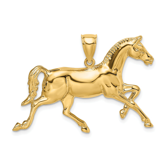 14K Polished Horse Charm-K6538