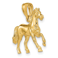 14K 3-D Horse Charm-K6539