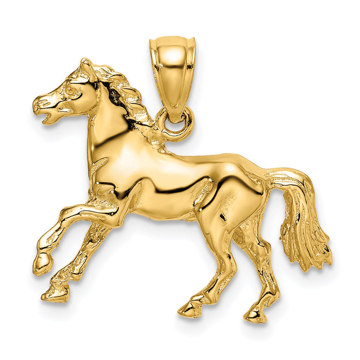 14K 3-D Horse Charm-K6539