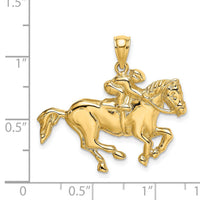 14K Jockey on Horse Charm-K6541