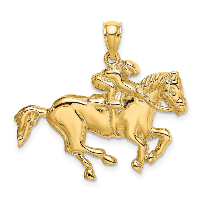 14K Jockey on Horse Charm-K6541