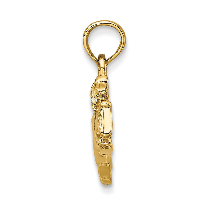 14K Jockey on Jumping Horse Charm-K6542