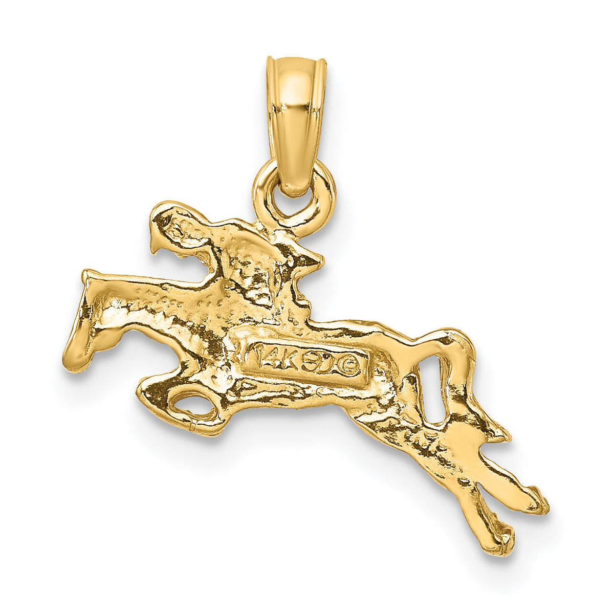 14K Jockey on Jumping Horse Charm-K6542