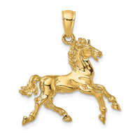 14K 3-D Horse Trotting Charm-K6547