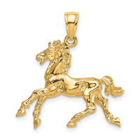 14K 3-D Horse Trotting Charm-K6547