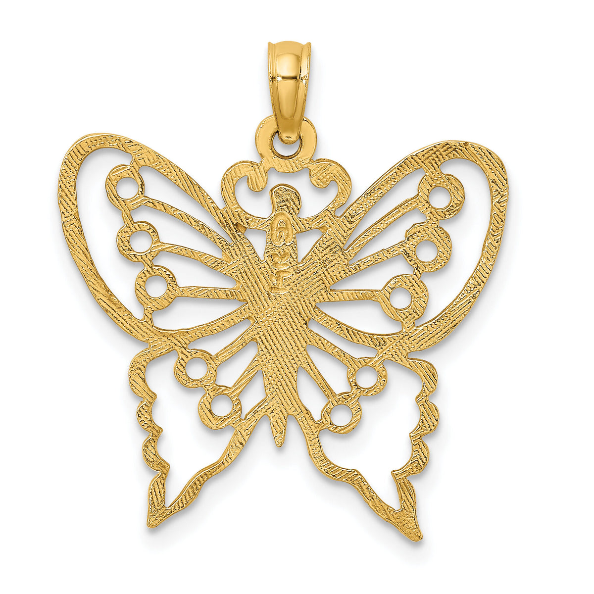 14K Cut-Out Butterfly Charm-K6555