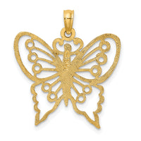 14K Cut-Out Butterfly Charm-K6555