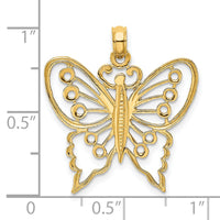 14K Cut-Out Butterfly Charm-K6555
