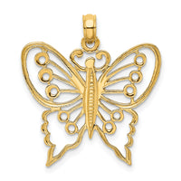 14K Cut-Out Butterfly Charm-K6555