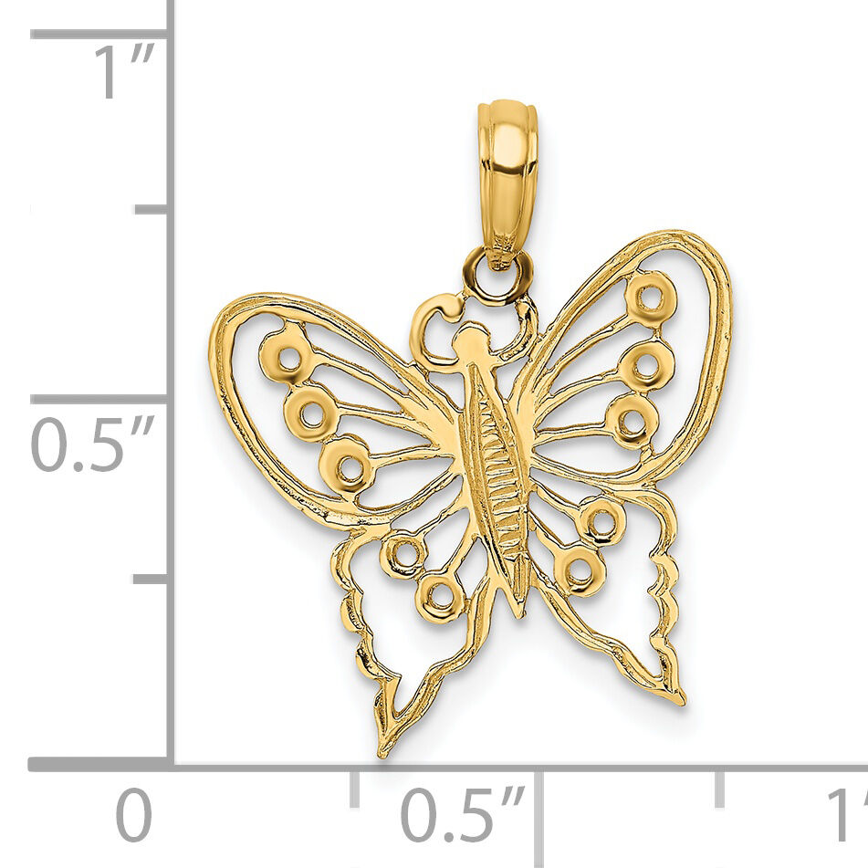 14K Cut-Out Butterfly Charm-K6556