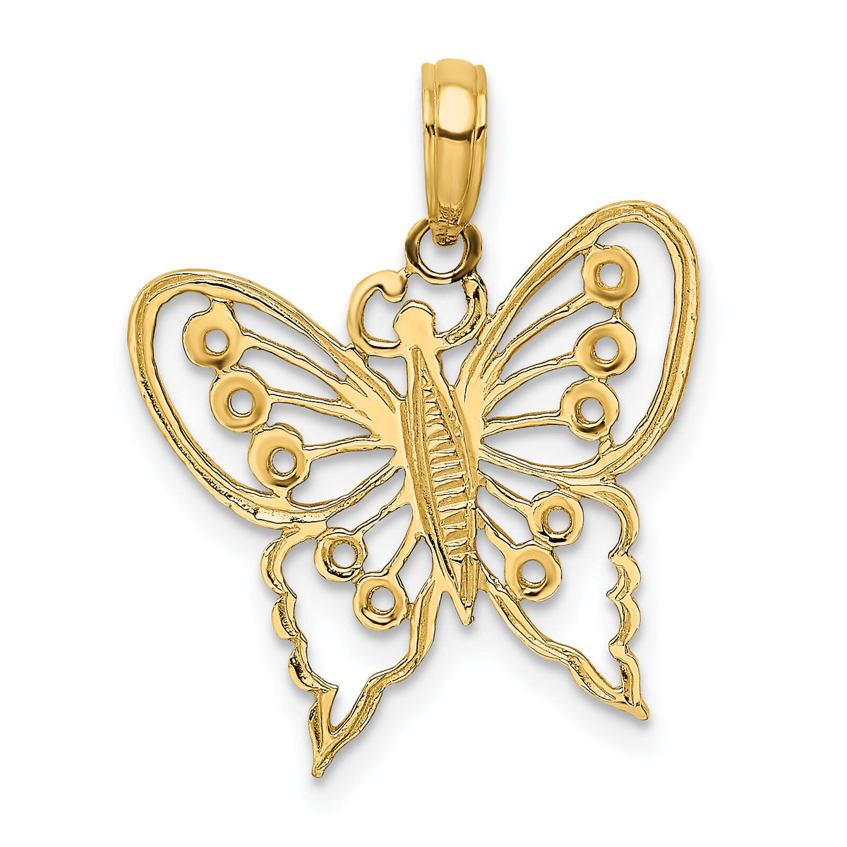 14K Cut-Out Butterfly Charm-K6556