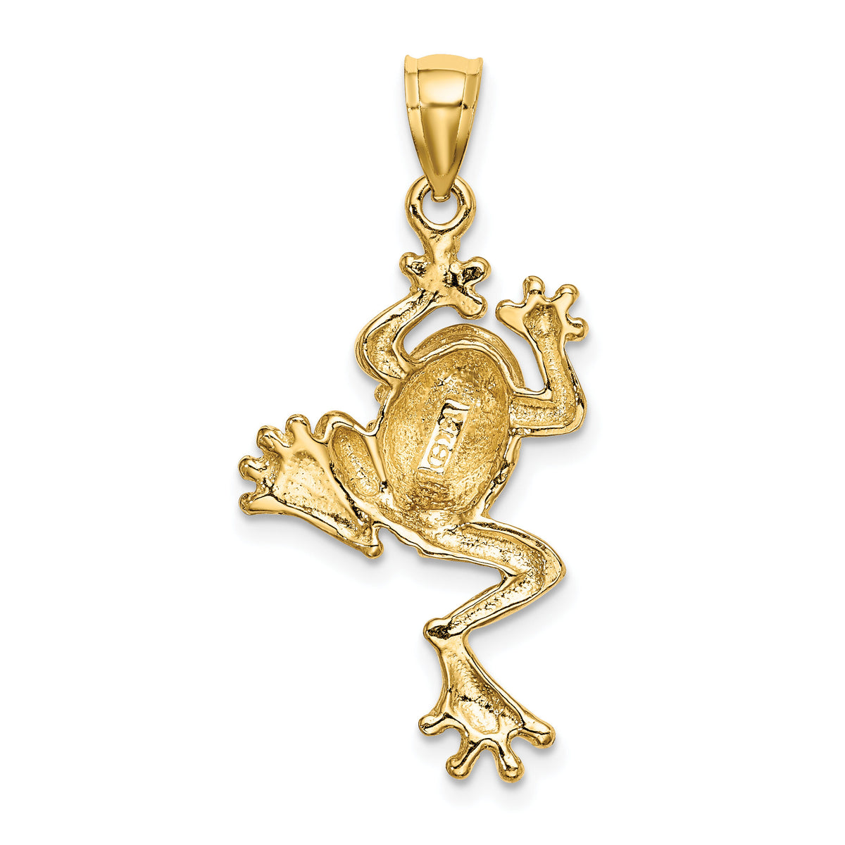 14K Frog w/ Textured Back Charm-K6561