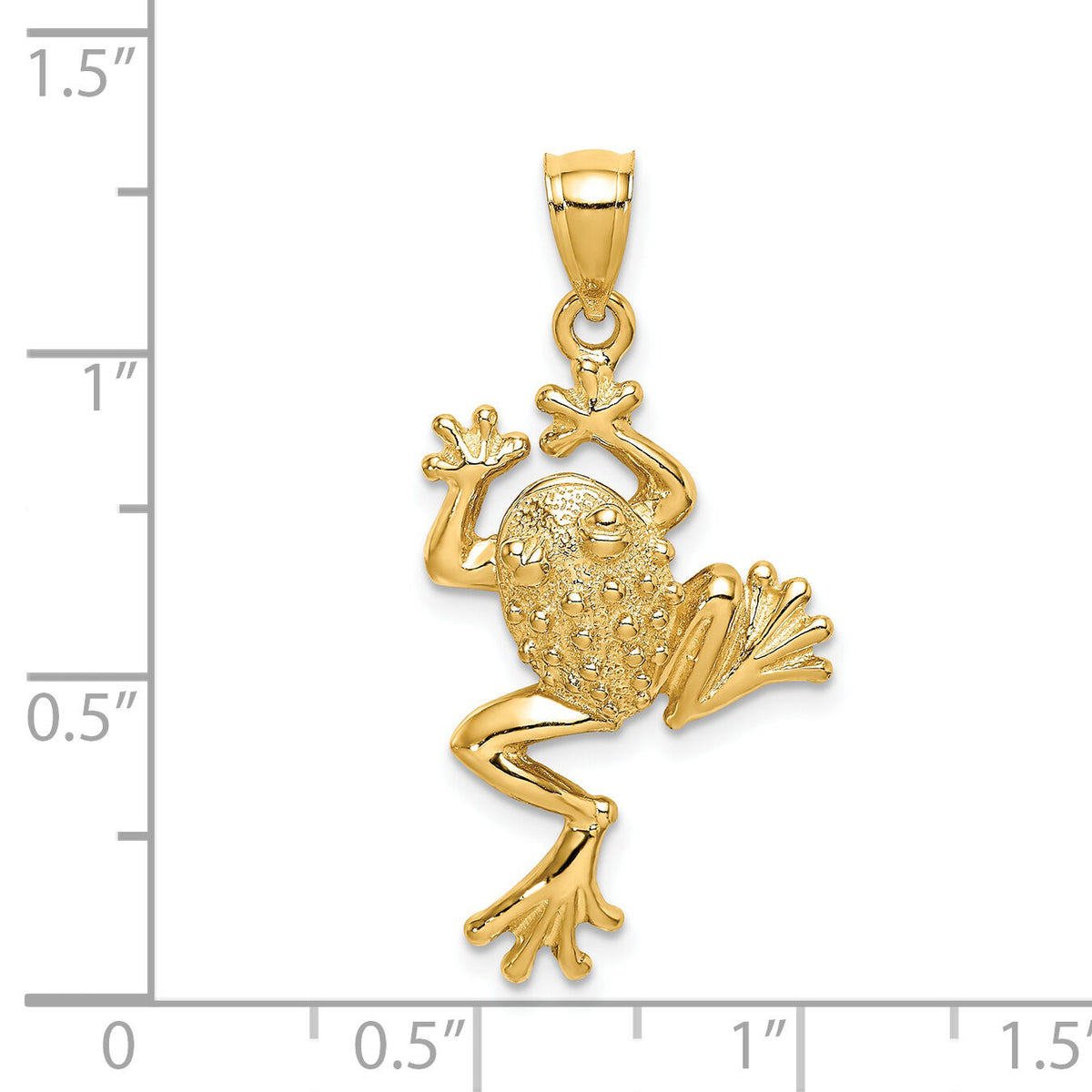 14K Frog w/ Textured Back Charm-K6561